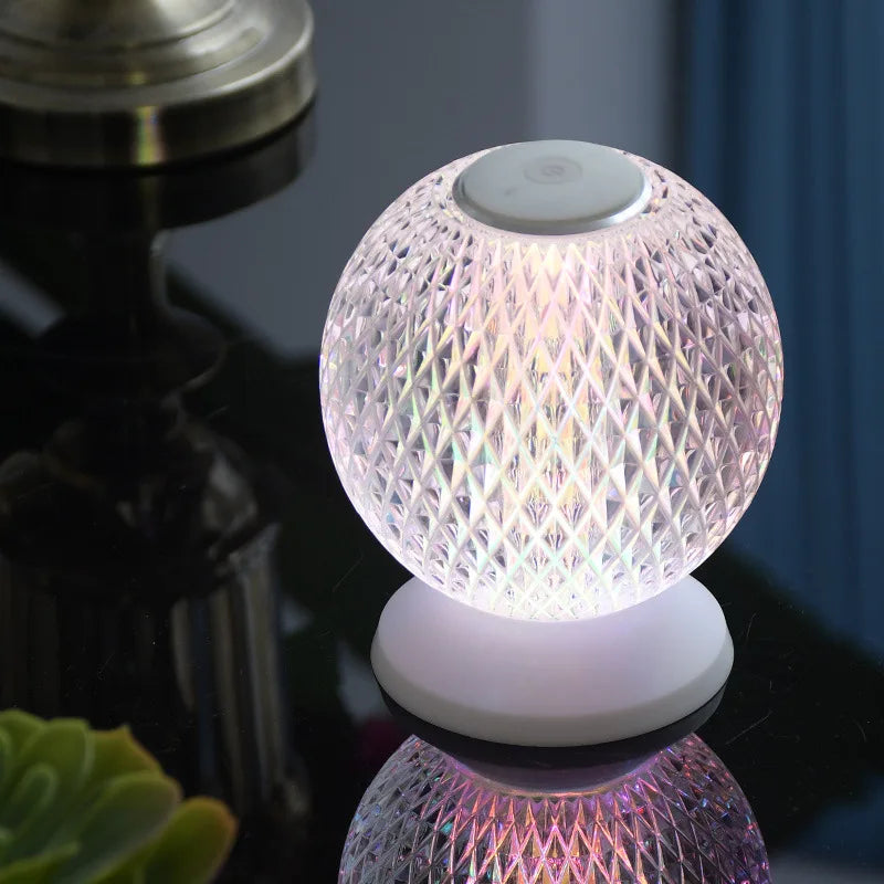 LumiCrystal – Wireless Crystal Table Lamp, Dimmable LED Lighting for Stylish Rooms
