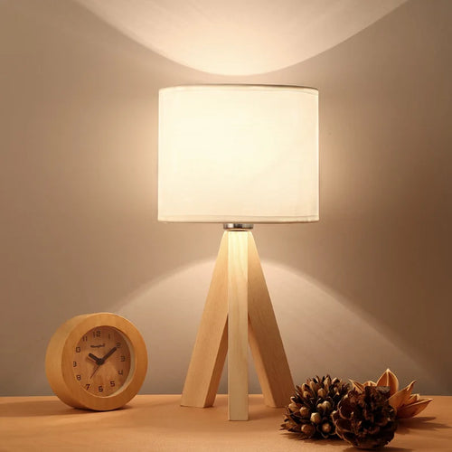 NordicGlow – Wooden Table Lamp with Scandinavian Design
