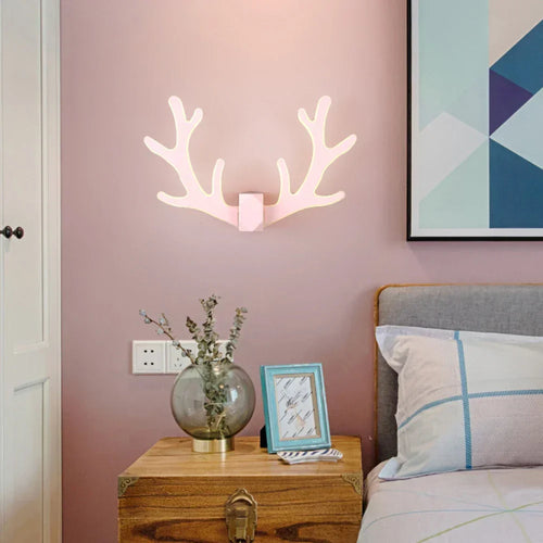 CheerGlow – Colorful Antler LED Wall Lamp for Children's Room