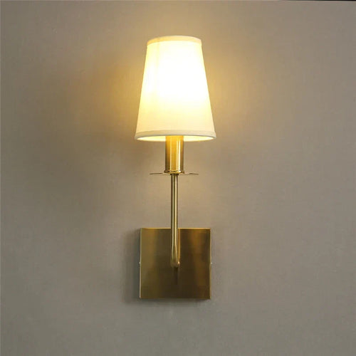 LuxShade - Elegant Classic Metal Wall Lamp with Fabric Shade – LED Lamp