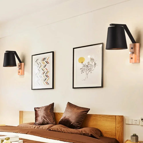 WoodFlex - Modern Wooden Wall Lamp with Rotating Arm