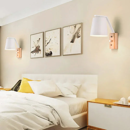WoodFlex - Modern Wooden Wall Lamp with Rotating Arm