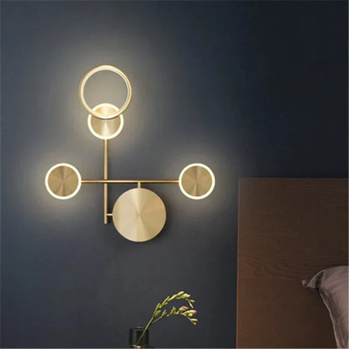 GlowCraft – Modern LED Wall Lamp in Gold for Living Room and Hallway