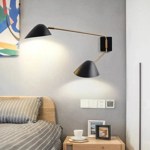 FlexGlow - Rotating Wall Lamp with Long Arm and LED Lighting