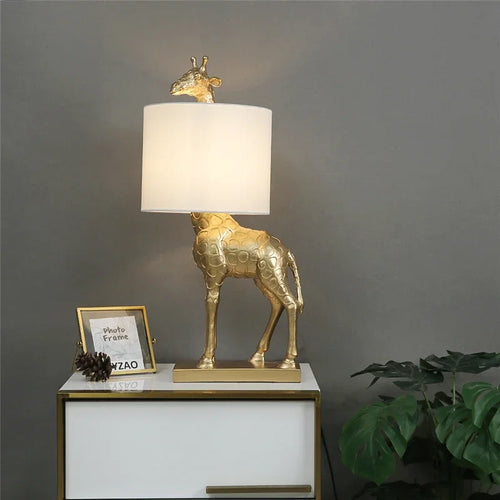 SafariGlow - Giraffe Table Lamp in Safari Style for Living Room & Bedroom