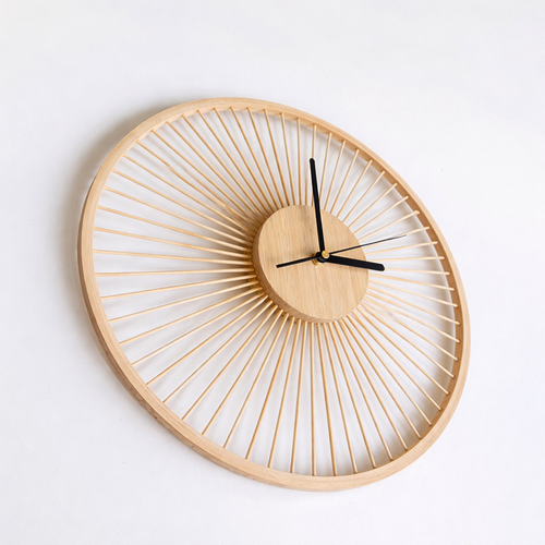 Modern Ash-Bamboo Wall Clock