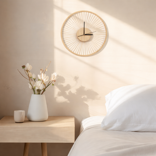 Modern Ash-Bamboo Wall Clock