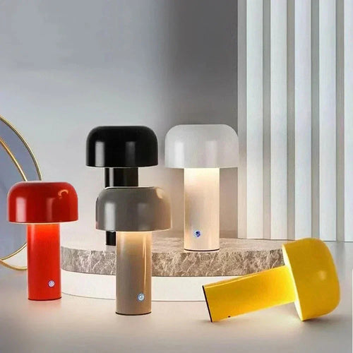 GlowMush - Rechargeable LED Table Lamp, Wireless Mushroom Lamp
