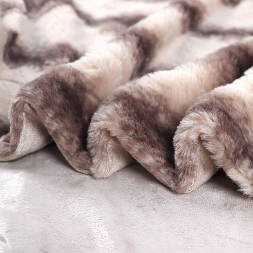 Browned Faux Fur Blanket