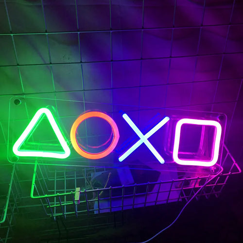 NeonGlow - Gaming Neon Sign with LED Lighting for Game Room Decor