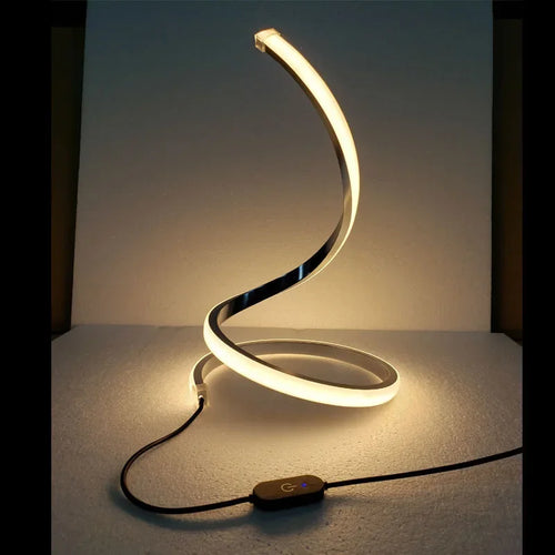 LumiSerpent – LED Table Lamp in Snake Design, Dimmable Lighting for Living Room & Bedroom
