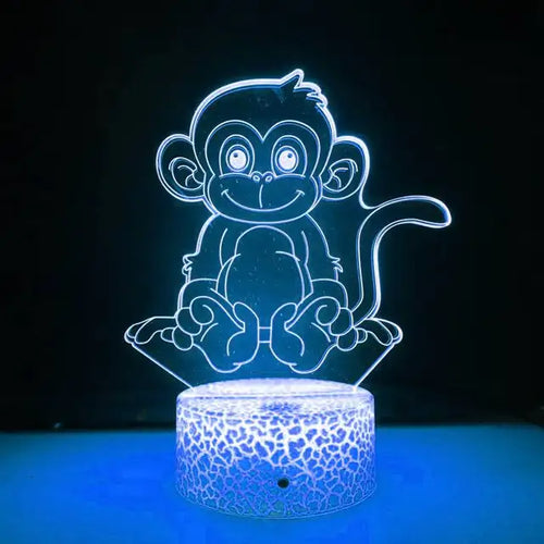 LumiMonkey - 3D LED Night Light with Color Change and Optical Illusion
