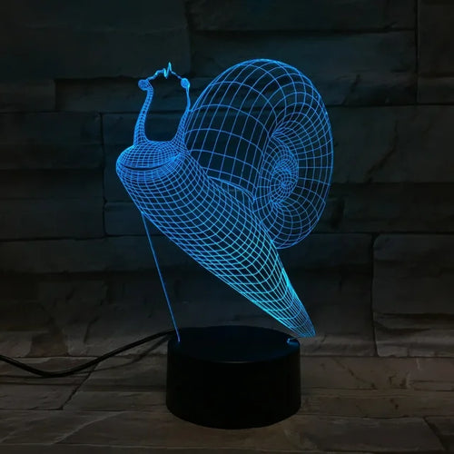 GlowSnail - 3D LED Night Light with Color Change and Dimmable Function