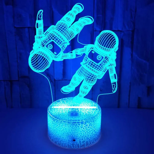 LumiAstro - 3D LED Astronaut Night Light with Color Change for Children's Room & Decoration