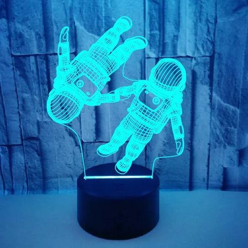 LumiAstro - 3D LED Astronaut Night Light with Color Change for Children's Room & Decoration