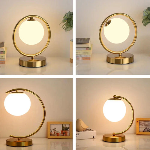 RadiantGlow - Modern Table Lamp with Elegant Glass Ball