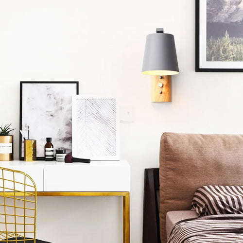 WoodLume – Modern Wooden LED Wall Lamp for Living Room and Bedroom