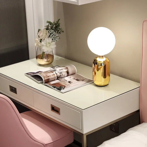 NordicGlow – Table Lamp with Glass Ball and LED Lighting