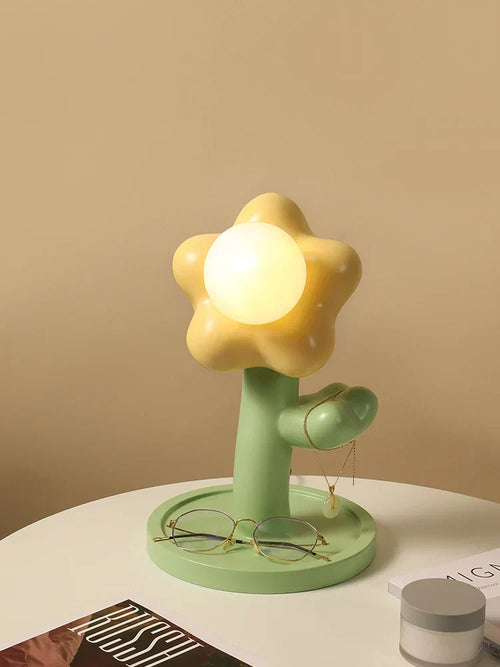 BloomShine – LED Flower Table Lamp for Children's Room, Decorative Night Light in Floral Design, Dimmable