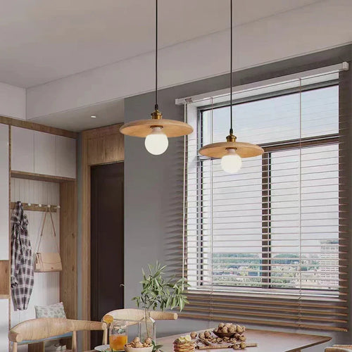 ScandiGlow - Rustic Wooden Pendant Light