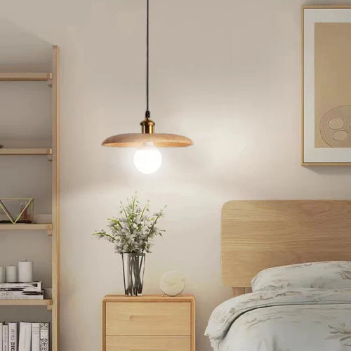 ScandiGlow - Rustic Wooden Pendant Light