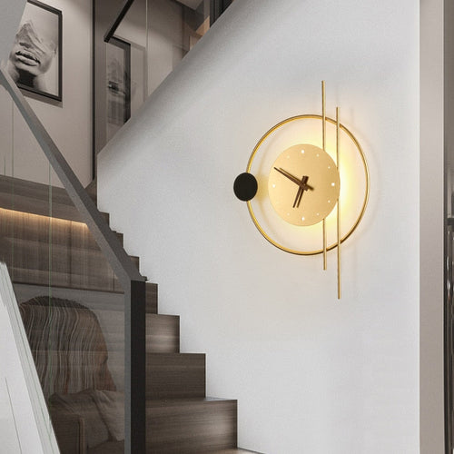 Nielsen Modern LED Wall Light Indoor Clock Black Children's Room Metal