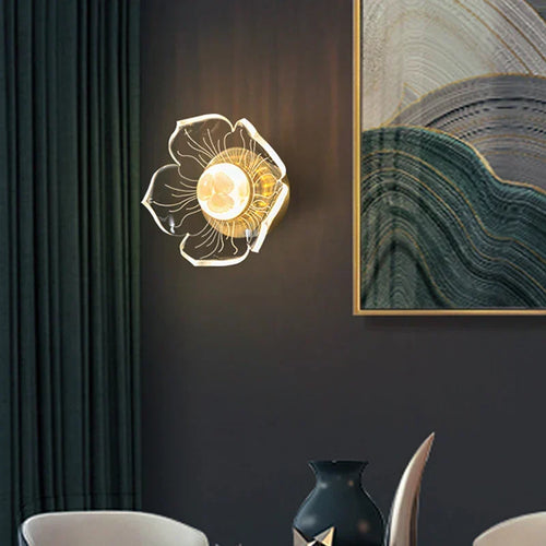 BloomGlow – Flower-Shaped LED Wall Lamp for Bedroom and Living Room