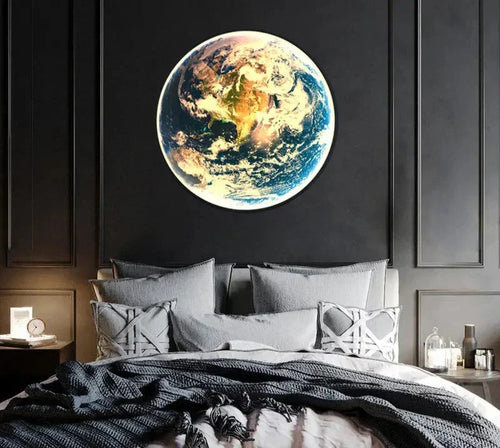LunarGlow - LED Wall Lamp for a Calming Bedroom Experience