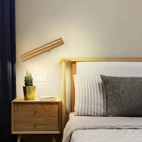WoodGlow - Modern LED Wooden Wall Lamp with Crack Design Natural Lighting