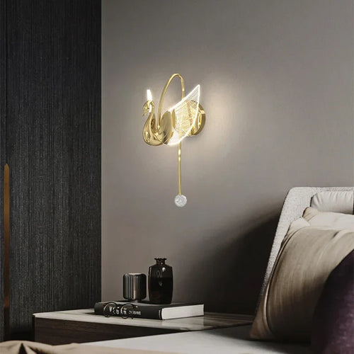 SereneSwan – Elegant Graceful Wall Lamp for Luxury Interiors