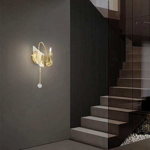 SereneSwan – Elegant Graceful Wall Lamp for Luxury Interiors