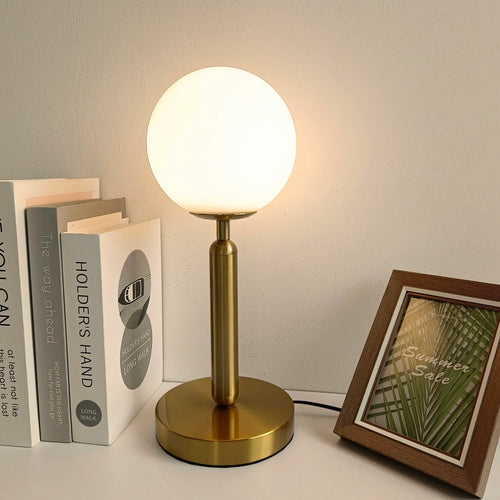 LumeSphere – Dimmable LED Table Lamp with Glass Ball for Living Room & Bedroom