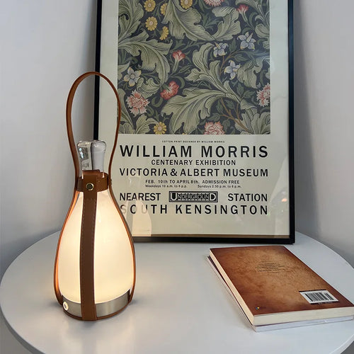 LumeCarry – Portable LED Bottle Lamp with Leather Handle