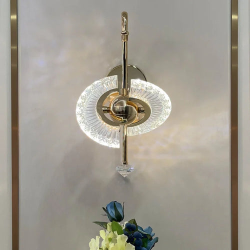 CrystalGlow - Elegant Crystal Wall Lamp in Nordic Style – Adjustable LED Lamp