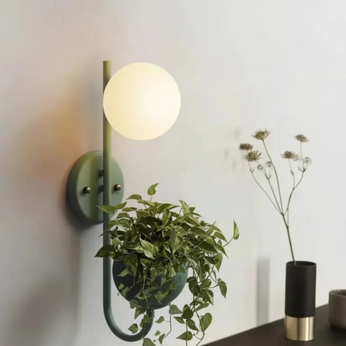 NordicGlow Plant - LED Wall Lamp with Plant Holder – Minimalist Lamp