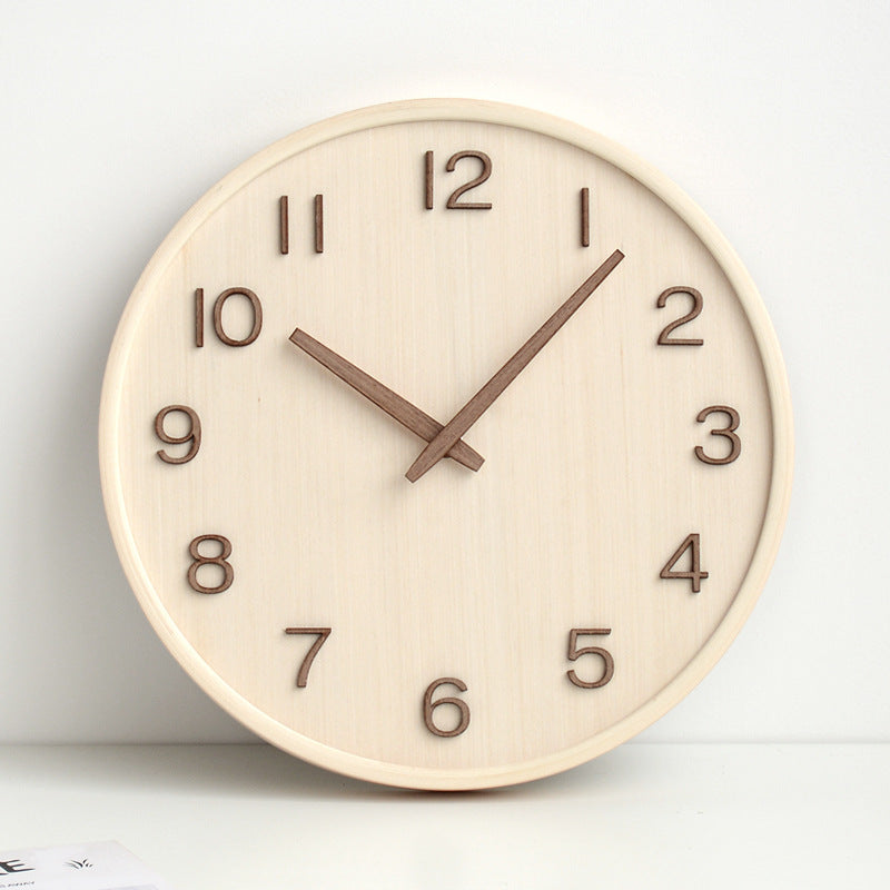Natural Elegance – Round Wooden Wall Clock