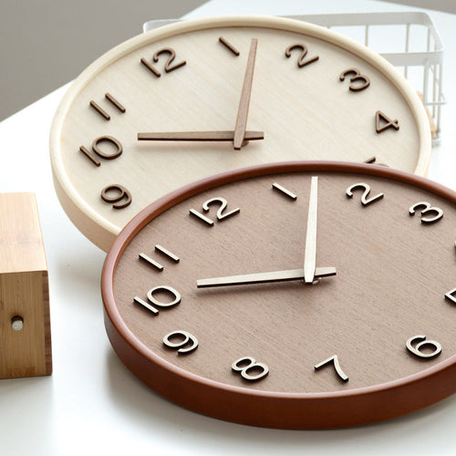 Natural Elegance – Round Wooden Wall Clock