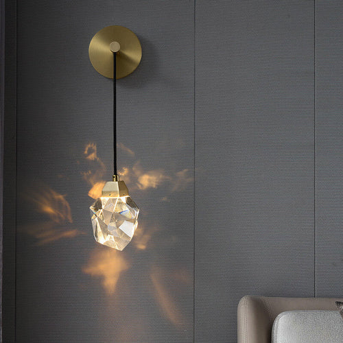LuxorLight - Modern Crystal Wall Light with LED Lighting