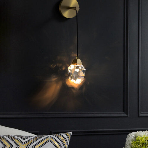 LuxorLight - Modern Crystal Wall Light with LED Lighting