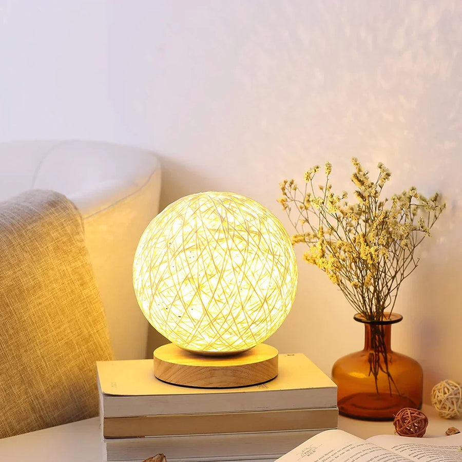 LuminousSphere - Rattan Ball Table Lamp