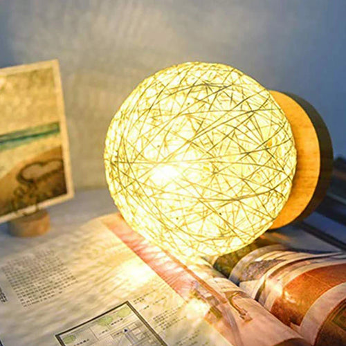 LuminousSphere - Rattan Ball Table Lamp