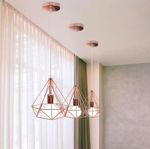 RetroLux - Pendant Light with Industrial Metal Frame