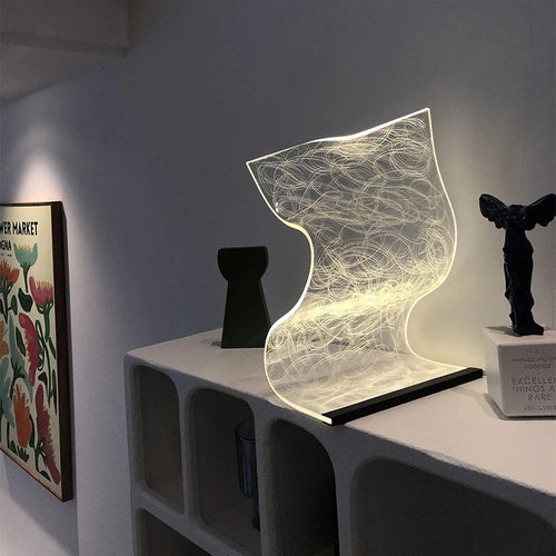 LumiAcrylic – Modern Acrylic LED Table Lamp, Stylish Decorative Lighting