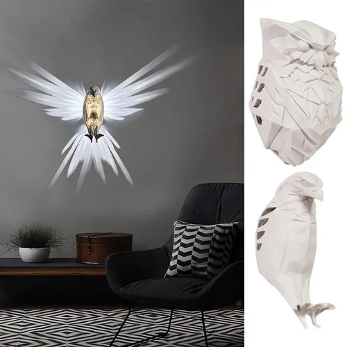 OwlLight - 3D Owl-Shaped Wall Lamp for Bedroom and Hallway