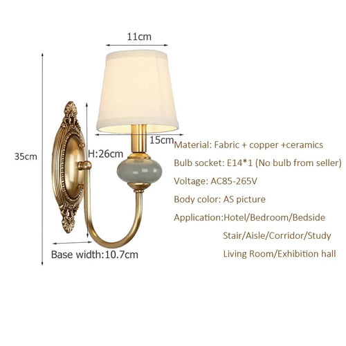 CopperGlow - Classic Wall Lamp for Bedroom and Living Room