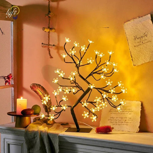 GlowBlossom - LED Cherry Blossom Tree Lamp – Atmospheric Lighting for Living Room and Bedroom