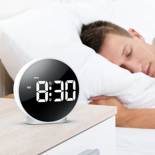 Compact LED Digital Table Clock with USB Connection