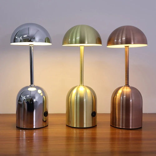 GlowLuxe – Portable Dimmable Table Lamp, LED Metal Design for Atmospheric Lighting