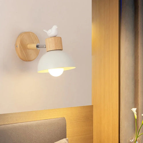 NordicWood - LED Wall Lamp Wood Iron Lighting