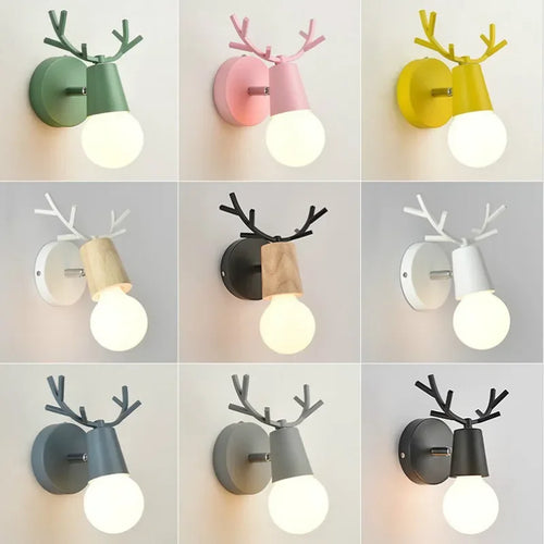 AntlerGlow - Modern Adjustable Children's Room Wall Lamp